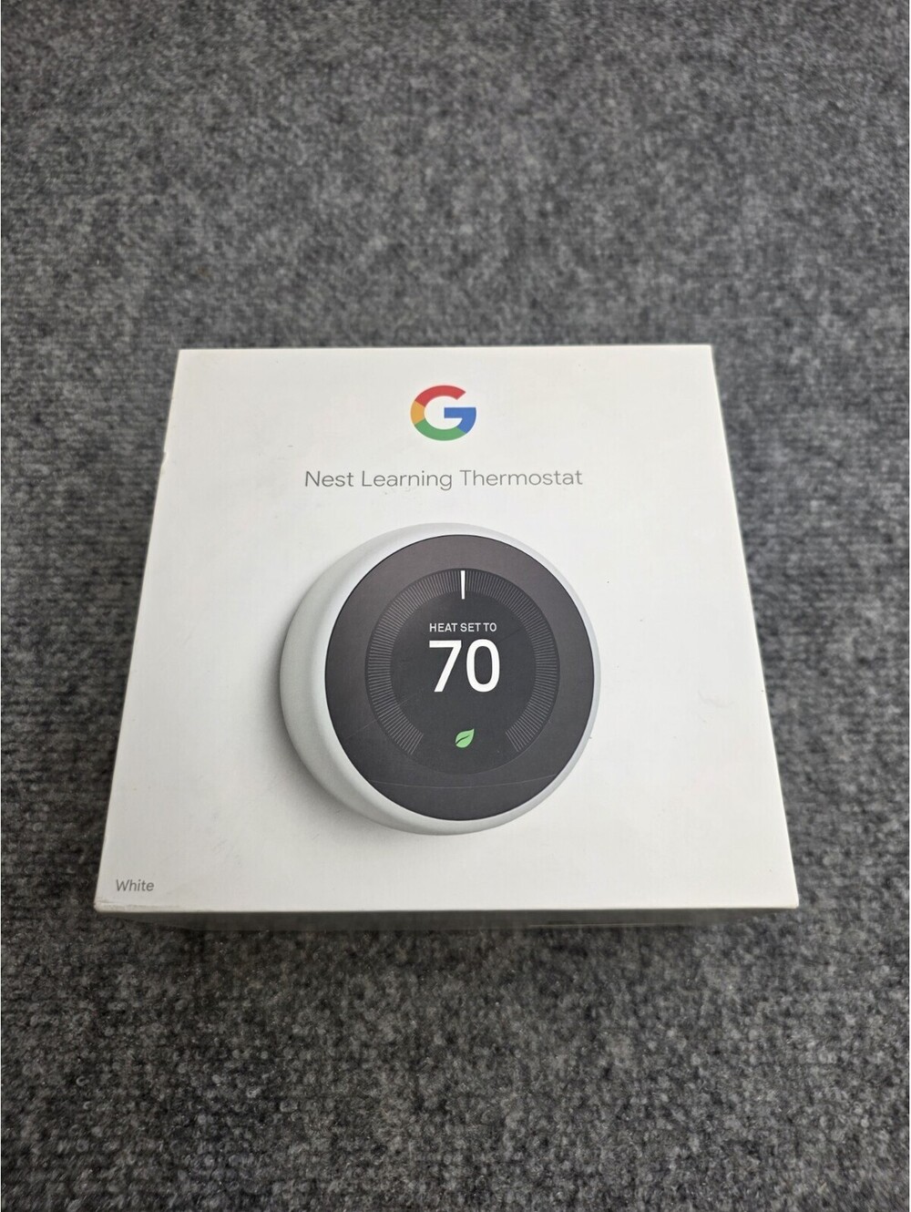 Google Nest Learning Thermostat 3rd Gen White T3017US Smart Wi-Fi - Open Box